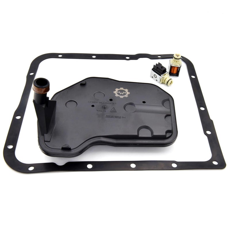 NMN 4L60E Shift Solenoid Valve A&B with Transmission Filter Gasket kit Compatible with 1998-Up GM Chevrolet Buick Pontiac Trucks Replace # 24230298 24208576 10478120 - Image 1